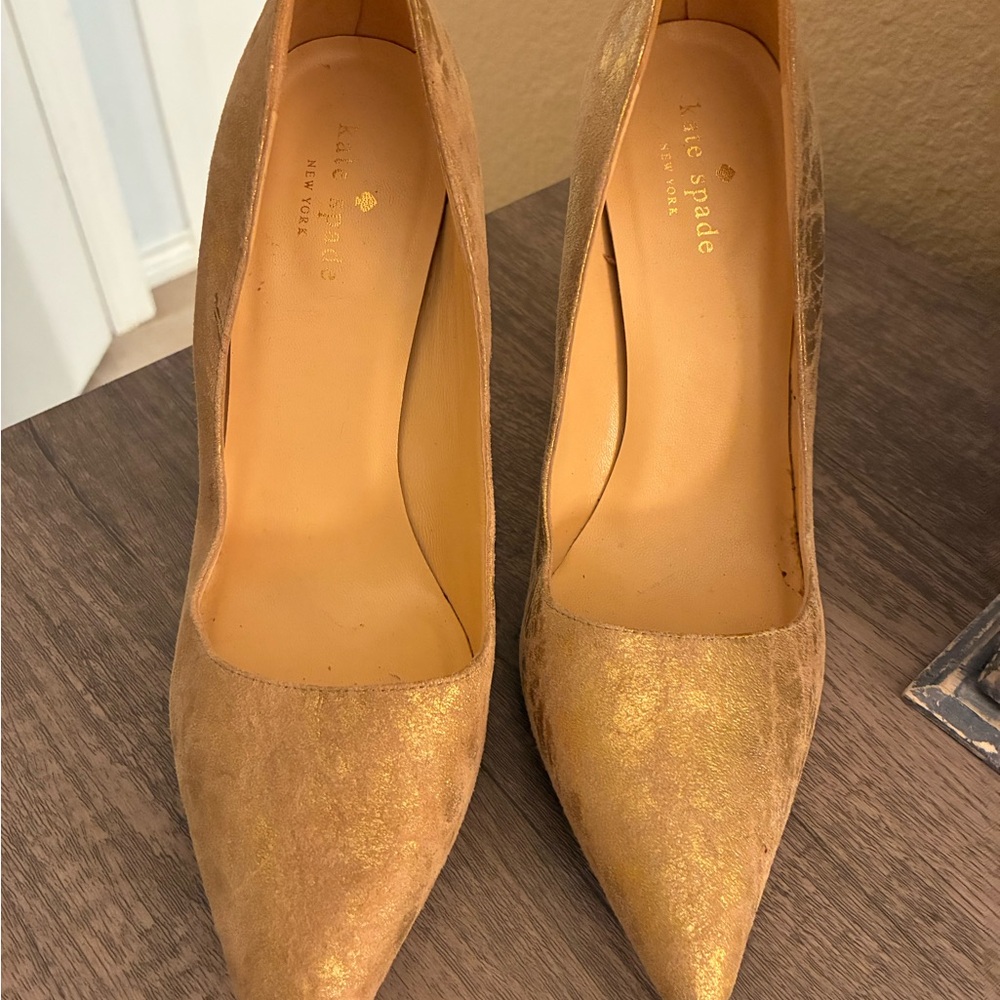 Kate Spade Metallic Gold Heels